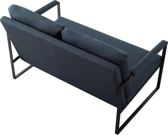Zitbank voor 2 Personen - Blauw - 125 x 80 x 77 cm - Loveseat - Stijlvol en Comfortabel voor Elk Interieur - Afbeelding 3